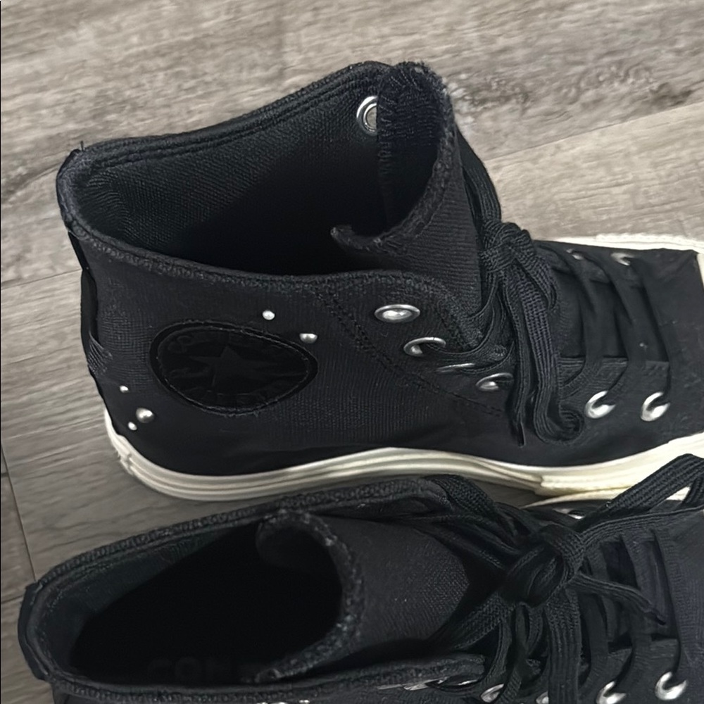 Converse Black and White High-Top Wedge - Picture 8 of 8
